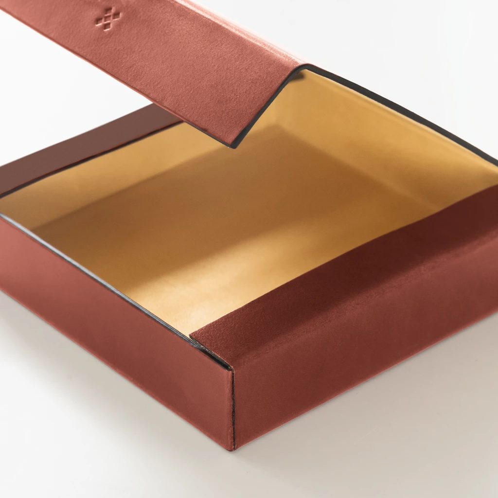 Leather Case ETWEE Square Chestnut